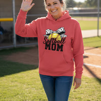 Softball Mom Life – Chic Bow Game Day Statement Hoodie RED - SF500 - FRONT