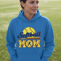 Softball Mom Passion Player Silhouette Design Hoodie Royal - SF500 - FRONT