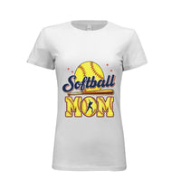 Softball Mom Passion Player Silhouette Design T-Shirt WHITE - 6004 - FRONT