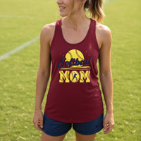 Softball Mom Passion Player Silhouette Design Tank Top Scarlet - N1533 - FRONT