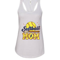 Softball Mom Passion Player Silhouette Design Tank Top White - N1533 - FRONT