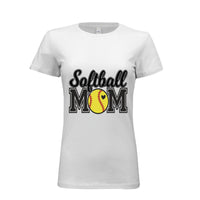Softball Mom T-Shirt with Heart Ball – Game Day Spirit Style WHITE - 6004 - FRONT