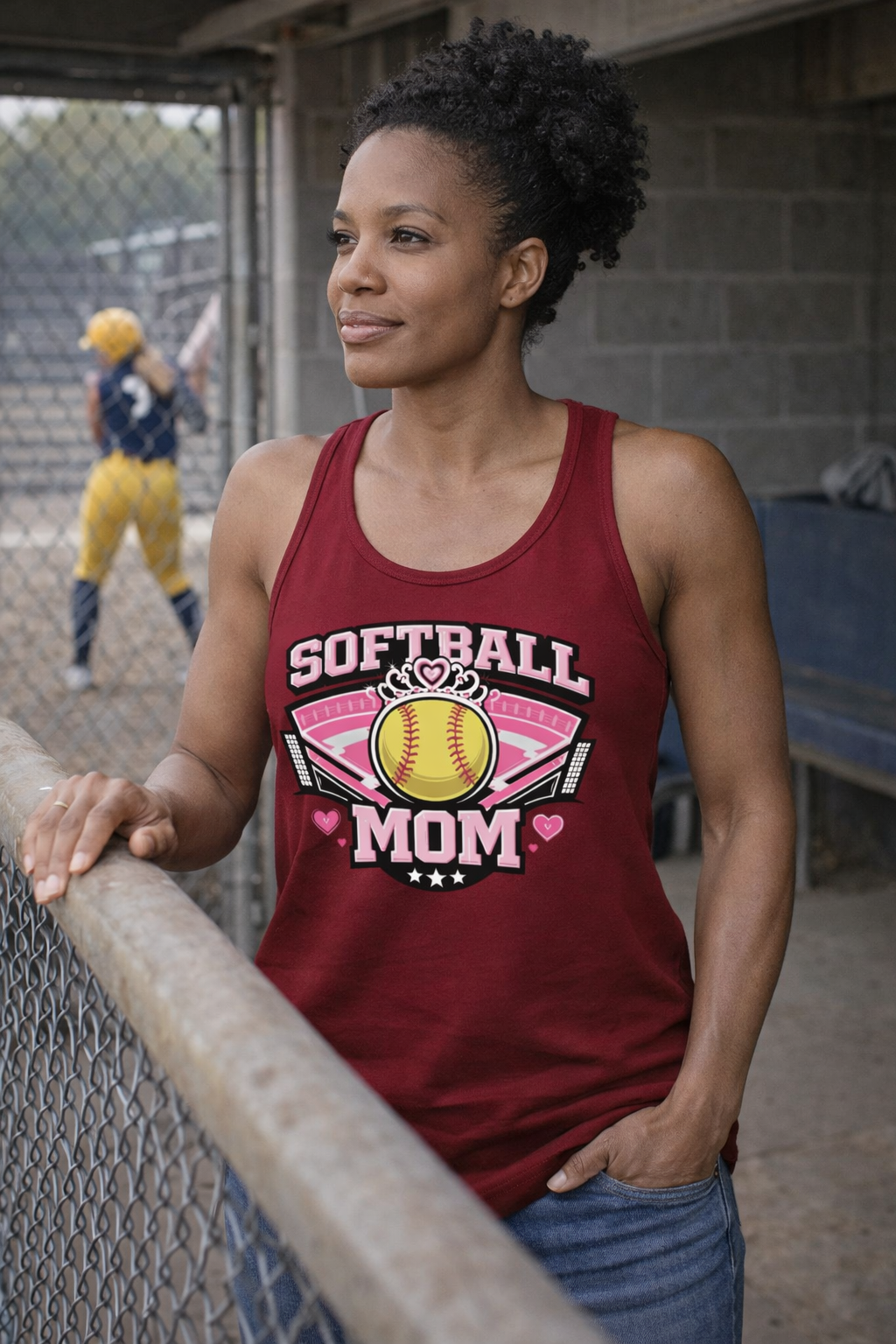 Softball Mom Tank Top – Lightweight Game Day Tank for Proud Moms