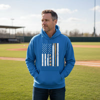 USA Baseball Flag Design - Patriotic Athlete & Bas 5eball Lover Mens Hoodie  Royal - FRONT