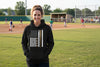 USA Baseball Flag Design - Patriotic Athlete & Baseball Lover Womens Hoodie BLACK - FRONT