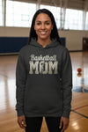 Vintage Basketball Mom Dunk Art – Bold Sports Spirit Supporter Hoodie BLACK - FRONT