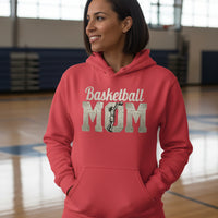 Vintage Basketball Mom Dunk Art – Bold Sports Spirit Supporter Hoodie RED - FRONT
