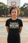 Vintage Basketball Mom Dunk Art – Bold Sports Spirit Supporter T-Shirt BLACK - FRONT