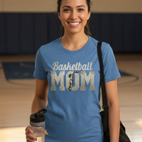 Vintage Basketball Mom Dunk Art – Bold Sports Spirit Supporter T-Shirt HTHR TRUE ROYAL - FRONT