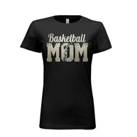 Vintage Basketball Mom Dunk Art – Bold Sports Spirit Supporter T-Shirt BLACK-FRONT