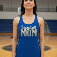 Vintage Basketball Mom Dunk Art – Bold Sports Spirit Supporter Tank Top Royal - FRONT