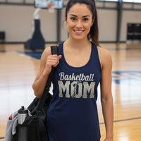 Vintage Basketball Mom Dunk Art – Bold Sports Spirit Supporter Tank Top Midnight Navy - FRONT