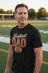 Vintage Football Dad T-Shirt– Retro Sports Fan Pride Design BLACK - FRONT
