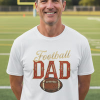 Vintage Football Dad T-Shirt– Retro Sports Fan Pride Design White - FRONT