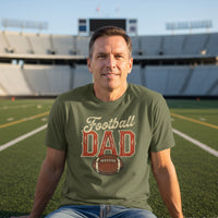 Vintage Football Dad T-Shirt– Retro Sports Fan Pride Design MILITARY GREEN - FRONT