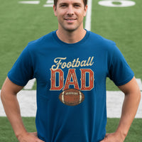 Vintage Football Dad T-Shirt– Retro Sports Fan Pride Design MIDNIGHT NAVY - FRONT