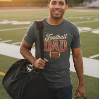 Vintage Football Dad T-Shirt– Retro Sports Fan Pride Design Heavy Metal - FRONT