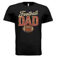 Vintage Football Dad T-Shirt– Retro Sports Fan Pride Design BLACK- FRONT