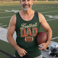 Vintage Football Dad Tank Top– Retro Sports Fan Pride Design Forest - FRONT