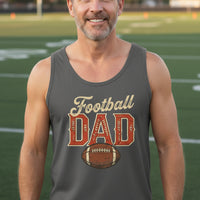 Vintage Football Dad Tank Top– Retro Sports Fan Pride Design DARK GREY - FRONT