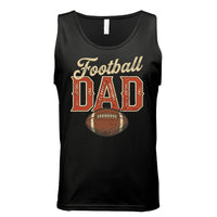 Vintage Football Dad Tank Top– Retro Sports Fan Pride Design BLACK- FRONT