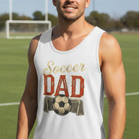 Vintage Soccer Dad Tank Top – Retro Sports Fan Pride Design WHITE - FRONT