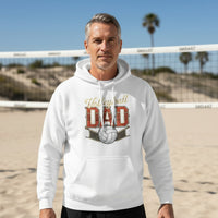 Vintage Volleyball Dad Hoodie – Retro Sports Fan Pride Design WHITE - FRONT