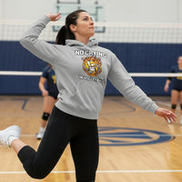 Volleyball Attitude Hoodie Design – Bold Competitive Player Humor Artwork SPORT GREY - FRONT