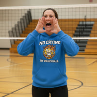 Volleyball Attitude Hoodie Design – Bold Competitive Player Humor Artwork Royal - FRONT