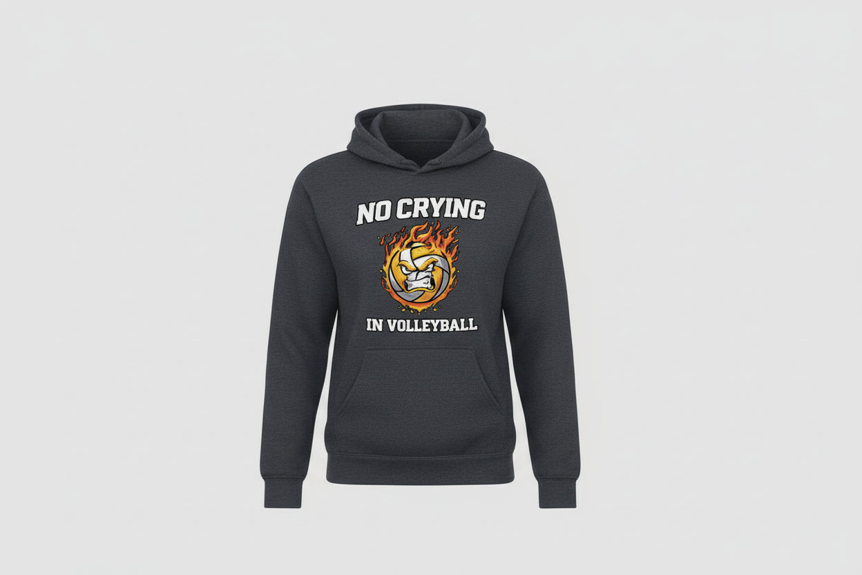 Volleyball Attitude Hoodie Design – Bold Competitive Player Humor Artwork