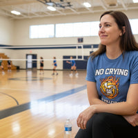 Volleyball Attitude T-Shirt Design – Bold Competitive Player Humor Artwork HTHR TRUE ROYAL - FRONT