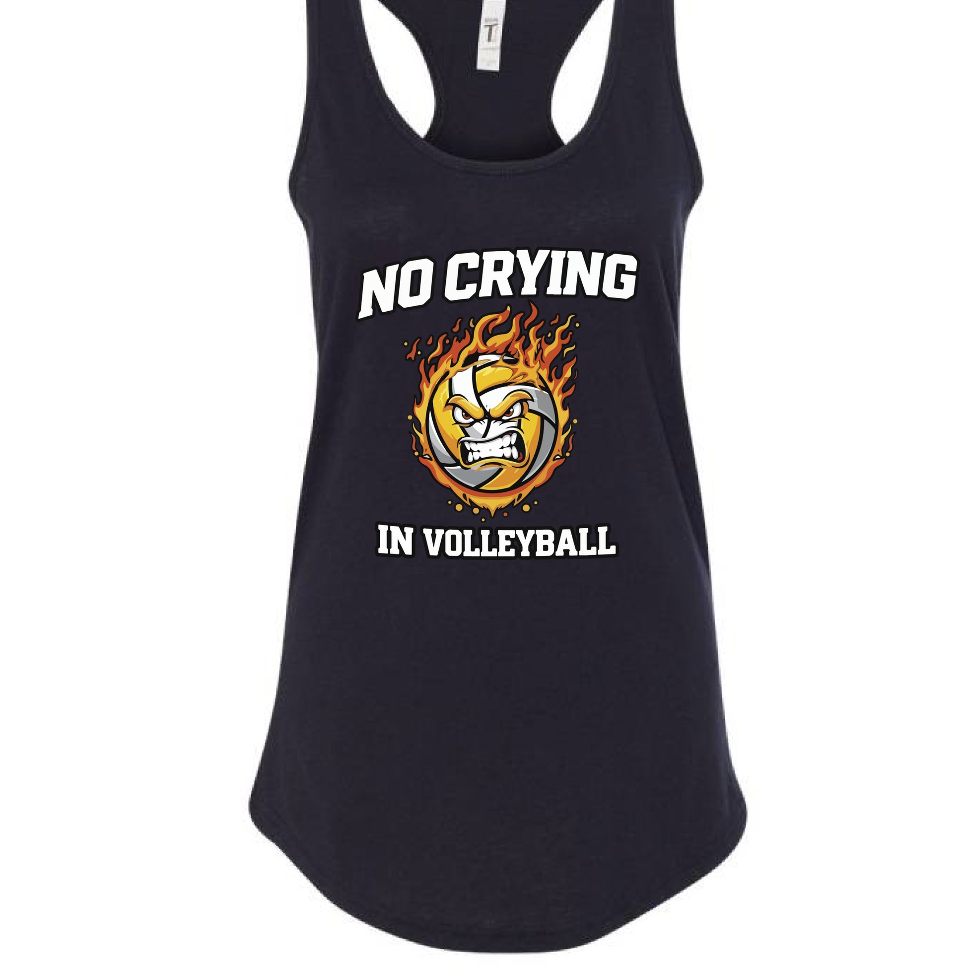 Volleyball Attitude Tank Top Design – Bold Competitive Player Humor Artwork Black - FRONT