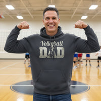 Volleyball Dad Athlete Pride – Proud Volleyball Father Sports Hoodie DARK HEATHER - FRONT