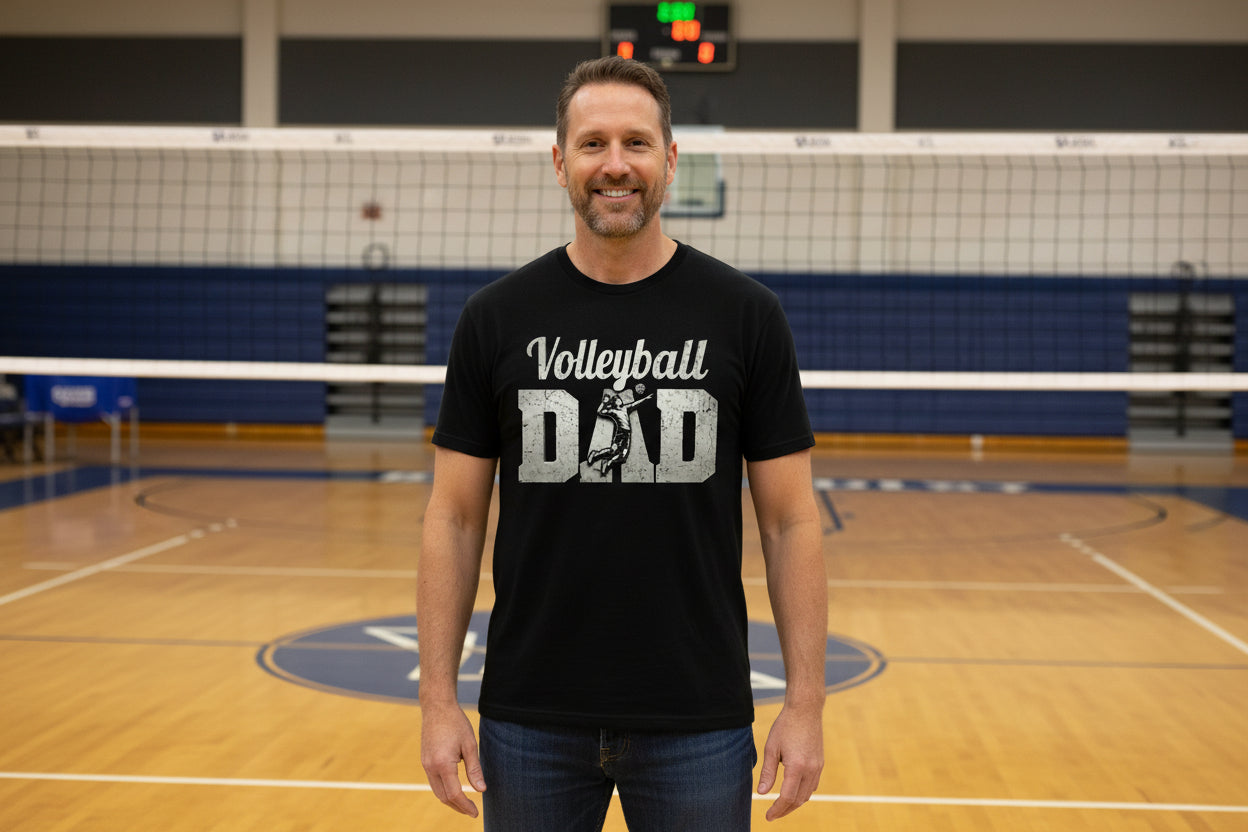 Volleyball Dad Athlete Pride – Proud Volleyball Father Sports T-Shirt BLACK - FRONT