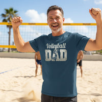 Volleyball Dad Athlete Pride – Proud Volleyball Father Sports T-Shirt MIDNIGHT NAVY - FRONT