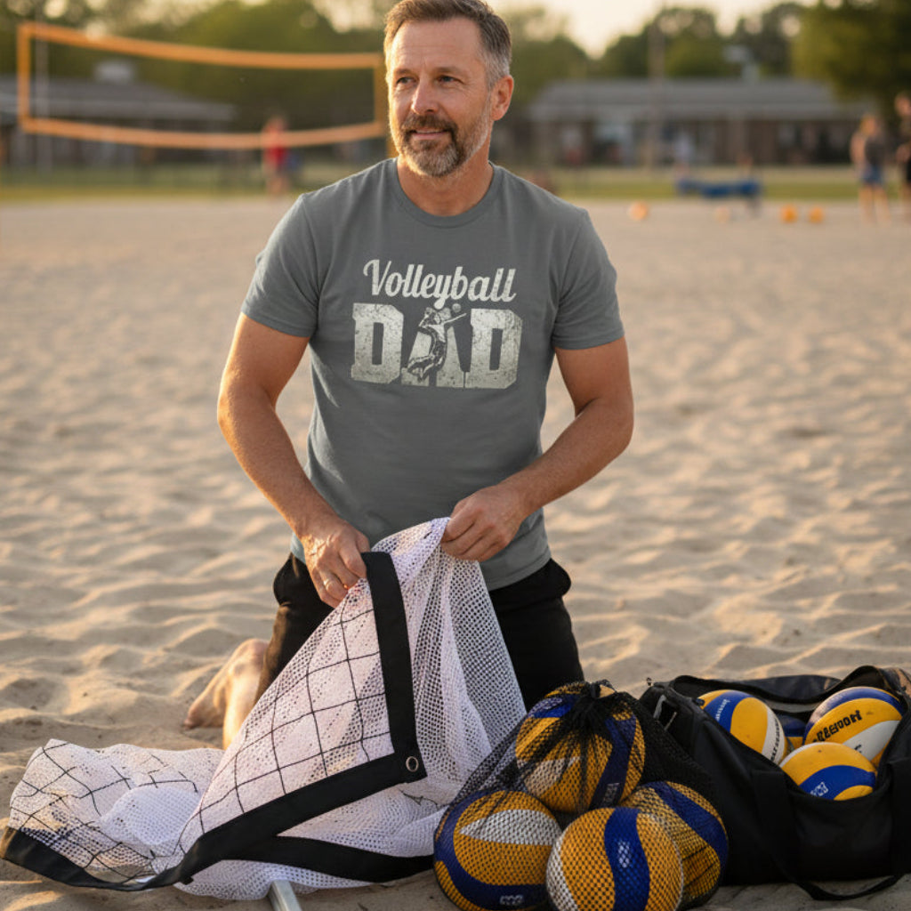 Volleyball Dad Athlete Pride – Proud Volleyball Father Sports T-Shirt Heavy Metal - FRONT