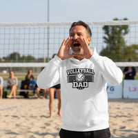 Volleyball Dad Hoodie– Proud Sports Dad Graphic Hoodie WHITE - FRONT
