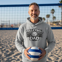 Volleyball Dad Hoodie– Proud Sports Dad Graphic Hoodie SPORT GREY - FRONT