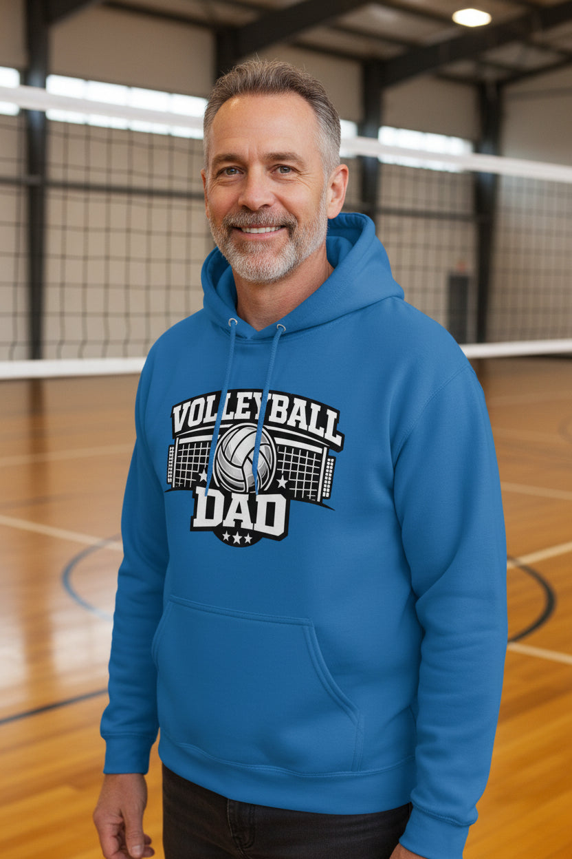 Volleyball Dad Hoodie– Proud Sports Dad Graphic Hoodie Royal - FRONT