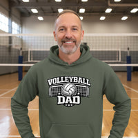 Volleyball Dad Hoodie– Proud Sports Dad Graphic Hoodie MILITARY GREEN - FRONT