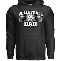 Volleyball Dad Hoodie– Proud Sports Dad Graphic Hoodie BLACK - FRONT