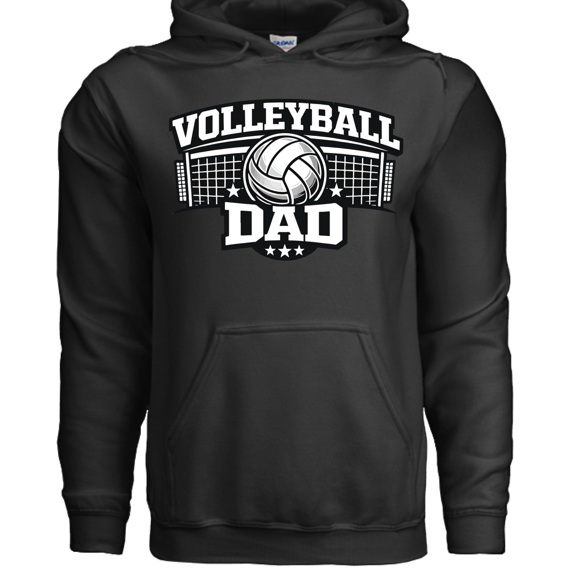 Volleyball Dad Hoodie– Proud Sports Dad Graphic Hoodie BLACK - FRONT