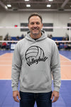 Volleyball Dad Life – Supportive Parent Pride Hoodie SPORT GREY - FRONT