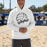 Volleyball Dad Life – Supportive Parent Pride Hoodie WHITE - FRONT