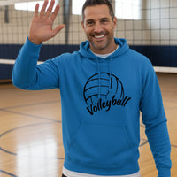 Volleyball Dad Life – Supportive Parent Pride Hoodie Royal - FRONT