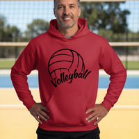 Volleyball Dad Life – Supportive Parent Pride Hoodie RED - FRONT