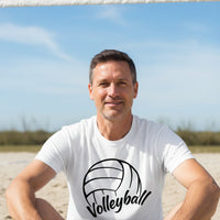 Volleyball Dad Life – Supportive Parent Pride T-Shirt White - FRONT