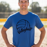 Volleyball Dad Life – Supportive Parent Pride T-Shirt ROYAL - FRONT