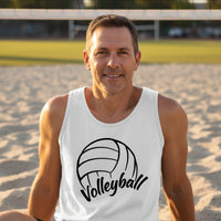 Volleyball Dad Life – Supportive Parent Pride Tank Top WHITE - FRONT