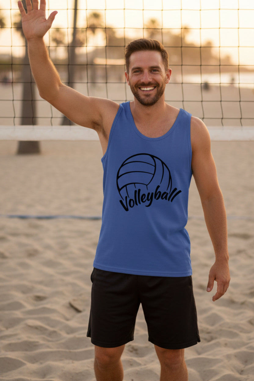 Volleyball Dad Life – Supportive Parent Pride Tank Top TRUE ROYAL - FRONT